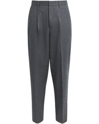 Emporio Armani - Stretch-Virgin Wool Trousers - Lyst