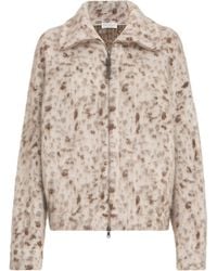 Brunello Cucinelli - Mohair-Blend Zip-Up Cardigan - Lyst