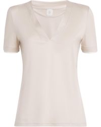 Eleventy - Jersey V-Neck T-Shirt - Lyst