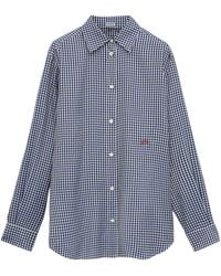 Loewe - Silk-Blend Gingham Shirt - Lyst