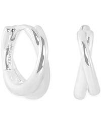 Astrid & Miyu - Crossover Illusion Huggie Earrings - Lyst