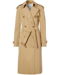 Burberry Society Scarf Trench Coat - Yellow