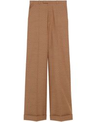 Gucci - Wool-blend Square G Trousers - Lyst