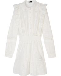 The Kooples - Broderie Anglaise Mini Dress - Lyst