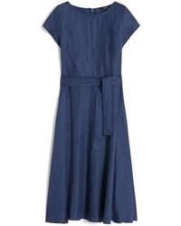 Weekend by Maxmara - Linen Belted Midi Dress - Lyst