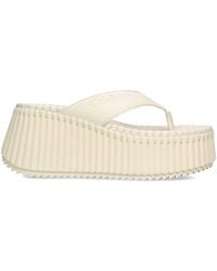 Chloé - Leather Nama Platform Thong Sandals 50 - Lyst