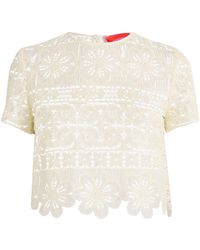 La DoubleJ - Crochet Short-Sleeve Top - Lyst