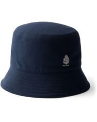Prada - Cotton Piqué Embroidered Bucket Hat - Lyst