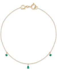 Astrid & Miyu - And Emerald Pear Charm Bracelet - Lyst