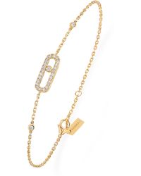Messika - Yellow Gold And Diamond Move Uno Bracelet - Lyst