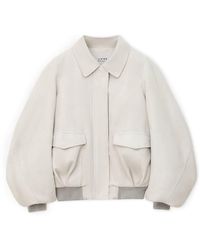 Loewe - Leather-Blend Bomber Jacket - Lyst