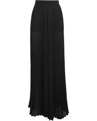 Alice + Olivia - Athena Plissé Semi-Sheer Chiffon Trousers - Lyst