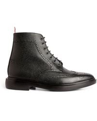 Thom Browne - Leather Lace-Up Boots - Lyst