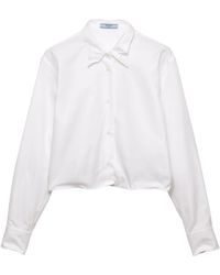 Prada - Shapeable Cotton Shirt - Lyst