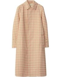 Burberry - Houndstooth Print Car Coat - Lyst