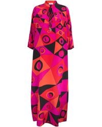 PUCCI - Silk Occhi Maxi Kaftan - Lyst