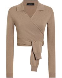 Dolce & Gabbana - Cashmere Wrap Cardigan - Lyst