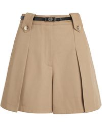 Maje - Cotton Pleated Shorts - Lyst