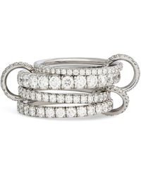Spinelli Kilcollin - Platinum And Diamond Alix Ring - Lyst