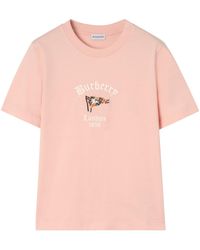 Burberry - Cotton Check Flag T-Shirt - Lyst