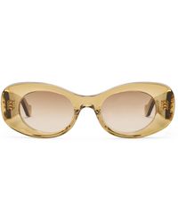 Loewe - Bevelled Oval Sunglasses - Lyst