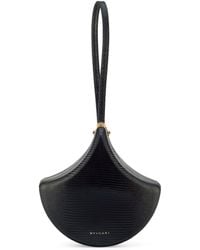 BVLGARI - Lizard Leather Ginkgo Clutch Bag - Lyst