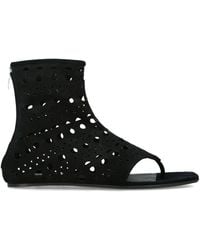 Alaïa - Suede Neo Vienne High Sandals - Lyst