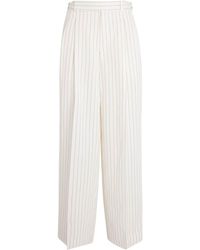 Sandro - Stripe Wide-Leg Tailored Trousers - Lyst