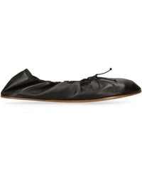 The Row - Nappa Leather Round Ballet Flats - Lyst