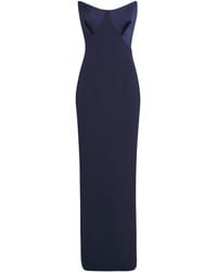 Safiyaa - Crepe Strapless Gown - Lyst
