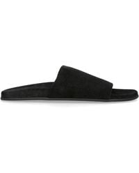 The Row - Hugh Suede Slides - Lyst