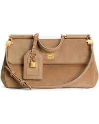 Dolce & Gabbana - Suede My Sicily Top-Handle Bag - Lyst