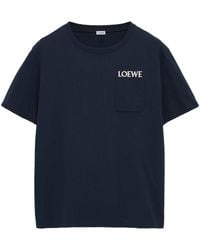 Loewe - Cotton Pocket Logo T-Shirt - Lyst