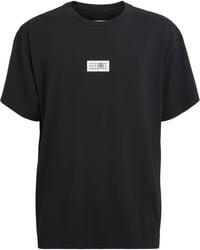 MM6 by Maison Margiela - Cotton Numeric Tab T-Shirt - Lyst