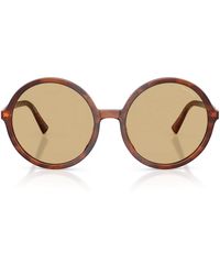 Miu Miu - Acetate Oversized Round Sunglasses - Lyst