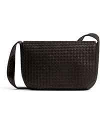 Bottega Veneta - Large Lambskin Veneto Messenger Bag - Lyst