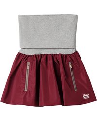 Miu Miu - Technical Layered Mini Skirt - Lyst