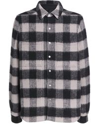 Rick Owens - Virgin Wool Check Overshirt - Lyst