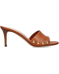 Gianvito Rossi - Leather Avelin Mules 70 - Lyst