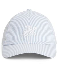 Vilebrequin - Seersucker Stripe Turtle Baseball Cap - Lyst