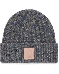 Loewe - Wool-Cashmere-Blend Logo Beanie - Lyst