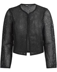 Maje - Embellished Open-Knit Cardigan - Lyst