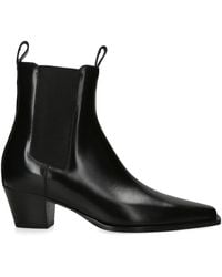 TOTEME - Leather The City Ankle Boots 50 - Lyst