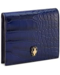 BVLGARI - Alligator Leather Serpenti Forever Compact Wallet - Lyst