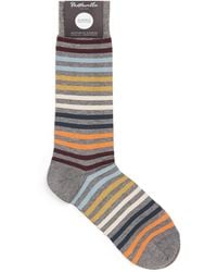 Pantherella - Cotton-Blend Striped Kilburn Socks - Lyst