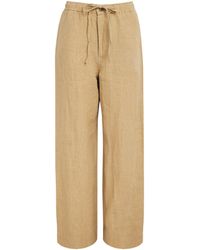 Polo Ralph Lauren - Linen Drawstring Wide-Leg Trousers - Lyst