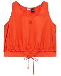 Loewe - X Paula's Ibiza Cotton-Blend Sleeveless Crop Top - Lyst