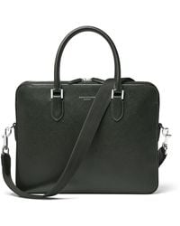 Aspinal of London - Leather Mount Street Briefcase Bag - Lyst