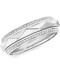 Graff - White Gold And Diamond Lg Signature Ring - Lyst