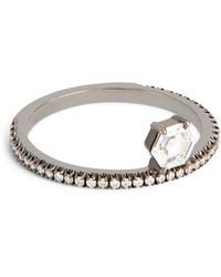 Eva Fehren - Blackened And Diamond Offset Hero Ring - Lyst